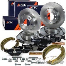 ATEC 4x BREMSSCHEIBE+BREMSBELÄGE+BREMSBACKEN VO+HI FÜR BMW 3-ER E36 318 320 325