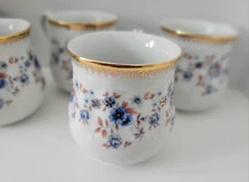 Rare Boxed Set 6cups H&C Haas & Cjzeck Porcelain Czech Bubble Mugs Pre-1938