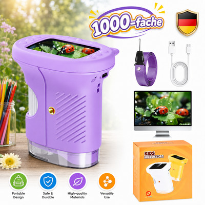 1000X-Vergrößerung Digitales Mikroskop für Kinder Handmikroskop USB-aufladbar