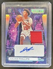 2023-24 Panini Recon Julian Phillips Novice Patch Auto RC Rookie #/99 Bulls