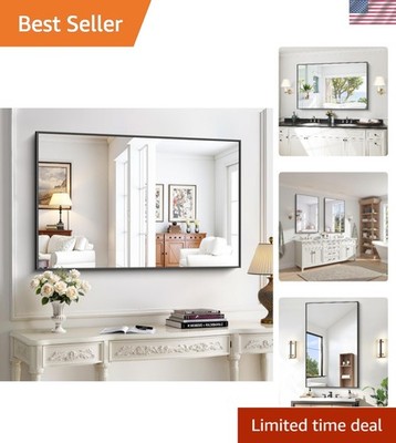 Versatile 30x48 Rectangular Mirror - Ideal for Bathrooms, Bedrooms & More