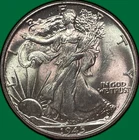 1945 Walking Liberty Half Dollar Brilliant Uncirculated BU Coin #33422