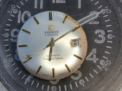 #ad Tissot Visodate Seastar seven Swiss watch movement dial hands project parts 2481 GBP 55.00