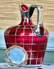 art nouveau silver overlay water pitcher