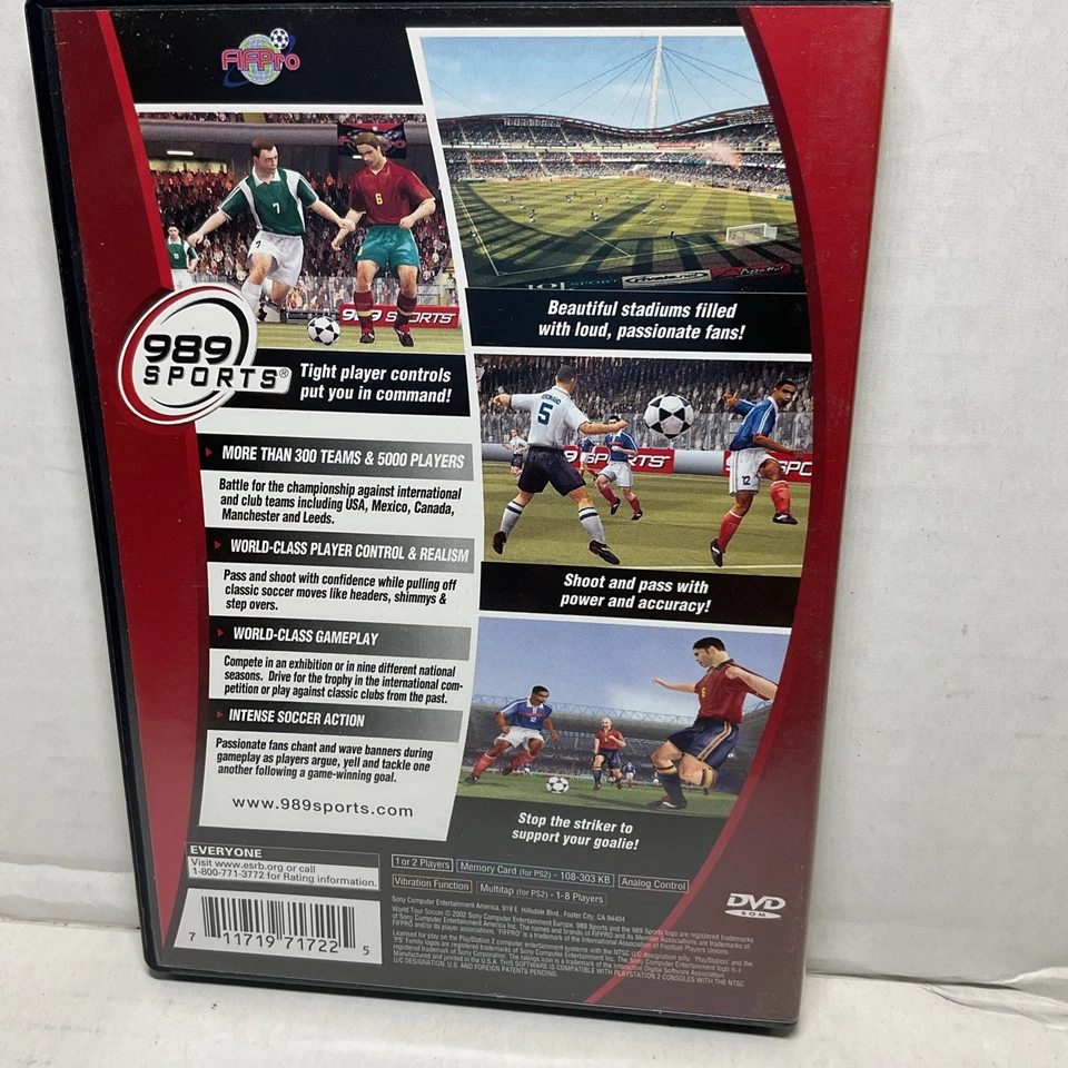 CIB WORLD TOUR SOCCER 2002 PS2 SONY PLAYSTATION 2 VIDEO GAME - Image 2 of 4