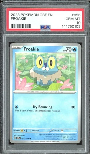 Pokemon TCG Scarlet & Violet Obsidian Flames #056 Froakie PSA 10