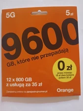 Polish SIM CARD from network Orange 3in1 (Standard-Micro-Nano)