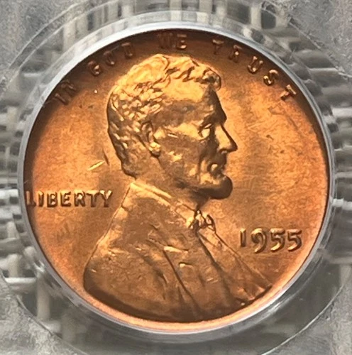1955 Lincoln Wheat Cent, PCGS MS-64 Red