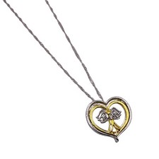 Guardian Angel Wing In Heart Shape Pendant Necklace Women Girls