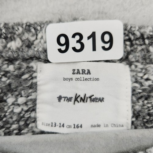 Zara Sweater Youth Boys 13 14 Gray Knit Wear Boys Collection Pullover Wool Blend - Picture 7 of 11