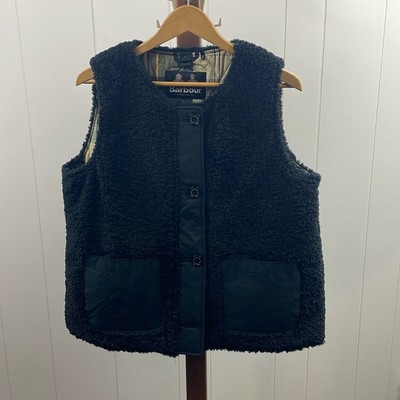 Barbour Kintra Liner Black Faux Fur Size 12
