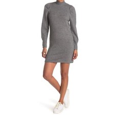 NWT WAYF Gray Mock Neck Sweater Dress Sz L