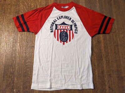 Vintage 70s CHAMPION BLUE BAR National Explorer Olympics t Vintage 70s CHAMPION BLUE BAR National Explorer Olympics t