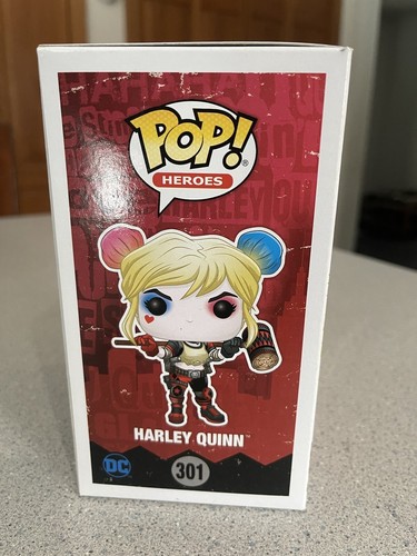 Funko Pop! Figura de vinilo Super Heroes: DC Harley Quinn (exclusivo GameStop) #301 - Imagen 4 de 5