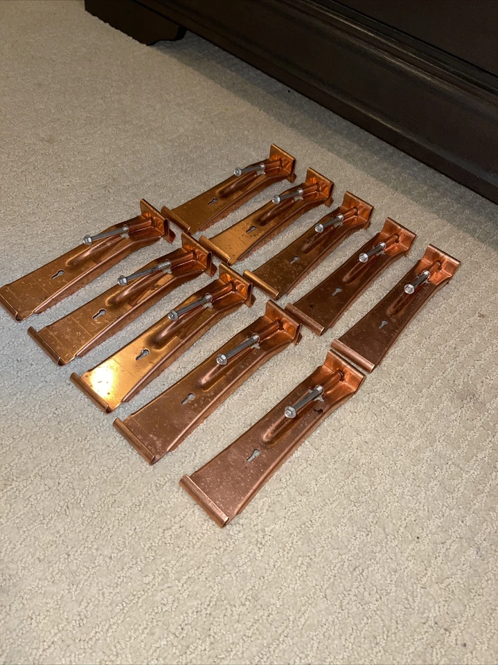 Nuevo tornillo de canalón de cobre de 7 pulgadas perchas ocultas 10pk Foto 2 de 4