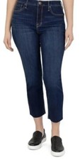 Seven7 Tower Straight High-Rise Crop Jean Women's size 10 Dark Wash London NEW