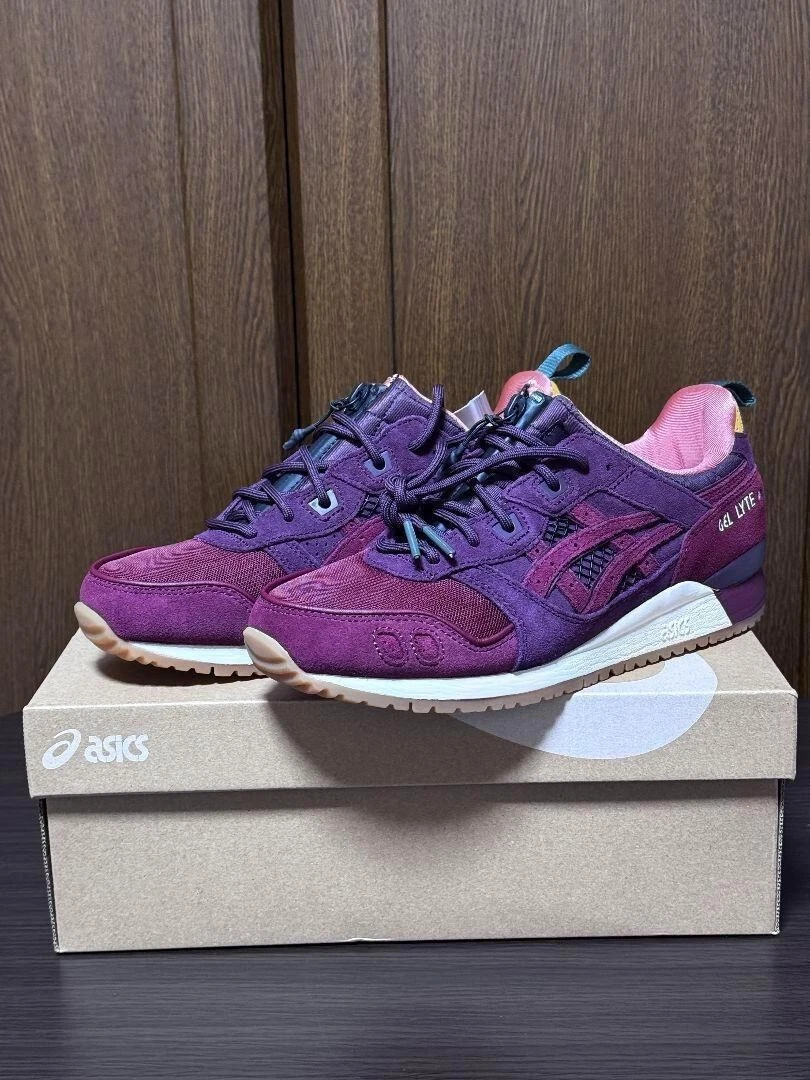 Scarpe sneaker ASICS Gel Lyte 3 OG Bordeaux Wine 1203A578 600 misura 27 cm uomo