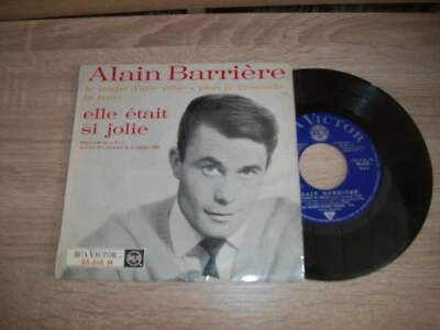 vinyle 45 tours, alain barriere, le temps d'une valse, elle était si jolie - Photo 1/2