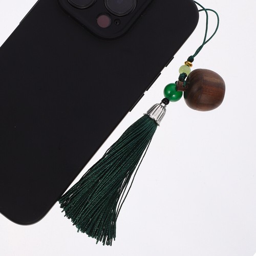 Green Sandalwood Ornaments Fringe Phone Decor Decoration - Zdjęcie 7 z 12