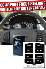 FORD FOCUS STEERING WHEEL BUTTON REPAIR DECALS STICKERS 2008-2010