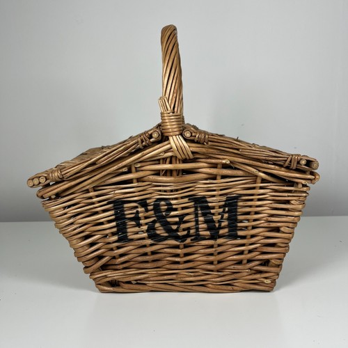 Fortnum And Mason F&M Small Huntsman Picnic Hamper Wicker Basket