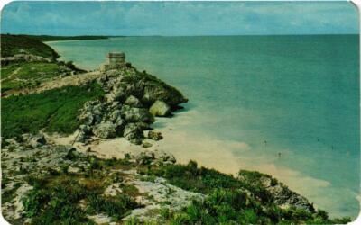 CPM AK Quintana Roo Sea and Pyramide Tulum Archaeological Zone MEXICO (661891)