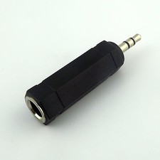 3.5mm 1/8" Male Plug Stereo to 6.35mm 1/4" Female Jack Audio Adapter Converter