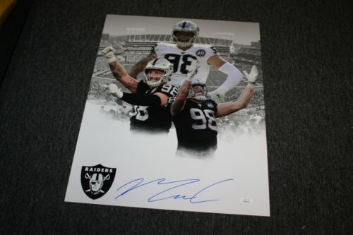 LAS VEGAS RAIDERS MAXX CROSBY SIGNED AUTOGRAPH 16X20 PHOTO JSA WITNESS COMPOSITE - Picture 1 of 1