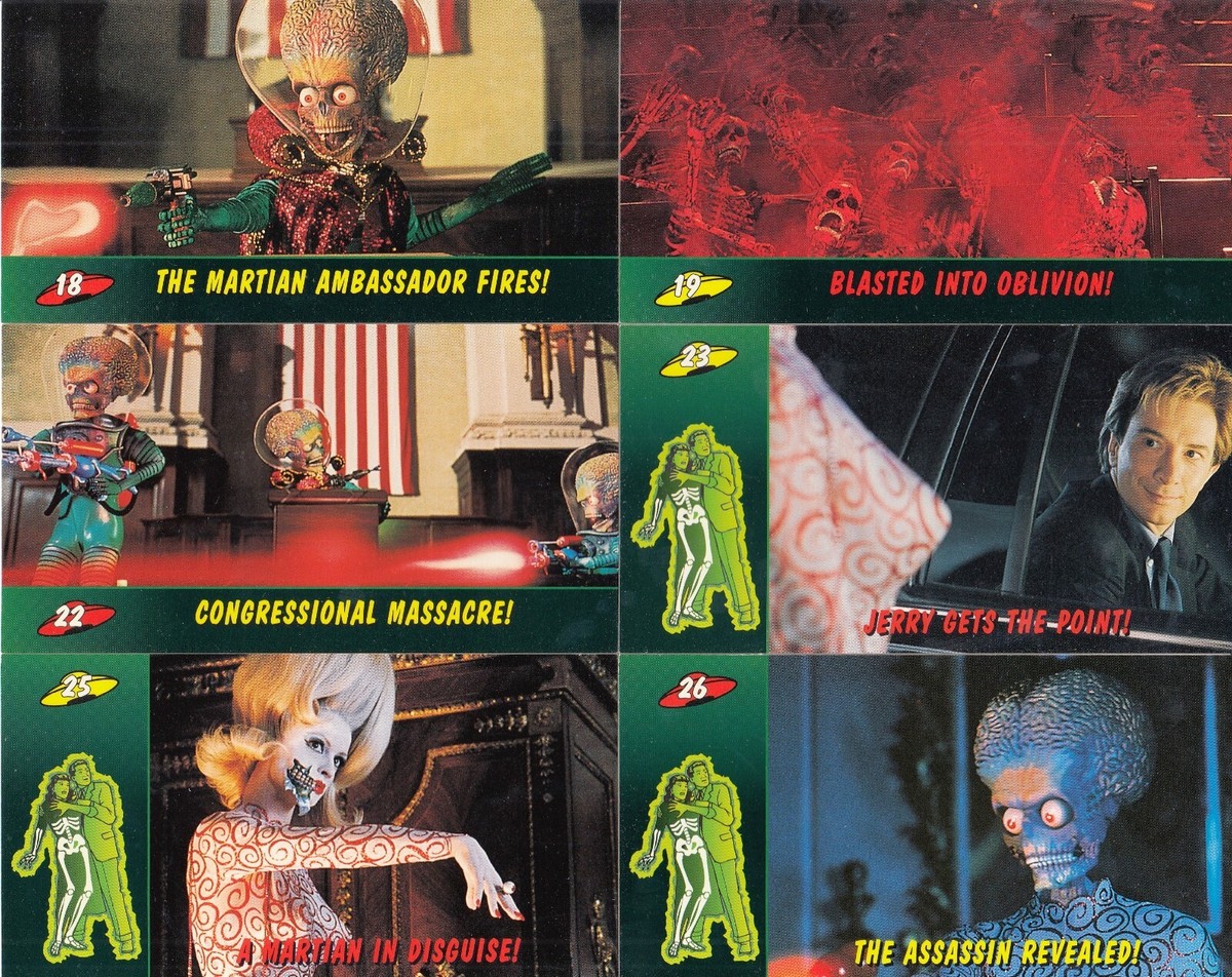 Mars Attacks! Movie 1996 Topps Complete Widevision Base Card Set