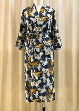 Indian Cotton Tree Kimono Handmade Kimono Black Bath Robes Night Maxi Gown Robes