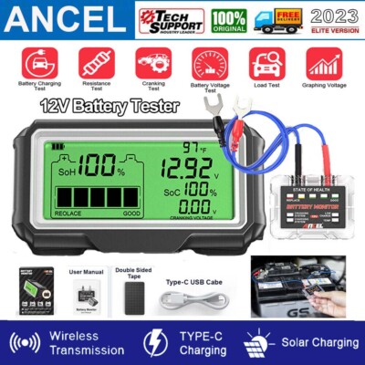 2024 12V Batterietester LED Monitor Batterie Voltage Charging Cranking Analyzer