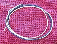 6 ft" Vintage Push Back Cloth 22 awg Guitar Wire / Black  White Tinned