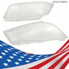 Left + Right Headlight Cover Clear Lens Fit For 2005-08 BMW 3 Series E90 E91 New