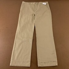 Old Navy Boys size 20 Plus Khaki Built In Flex Straight Uniform Pants NWT Flaw
