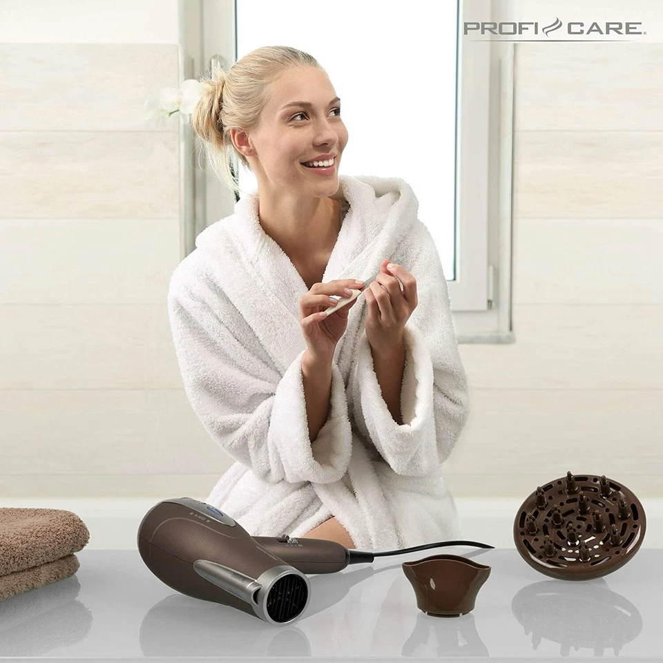 Fön Profi Haartrockner 2200 Watt Ionen Föhn Proficare PC-HTD 3113 braun - Bild 3 von 4