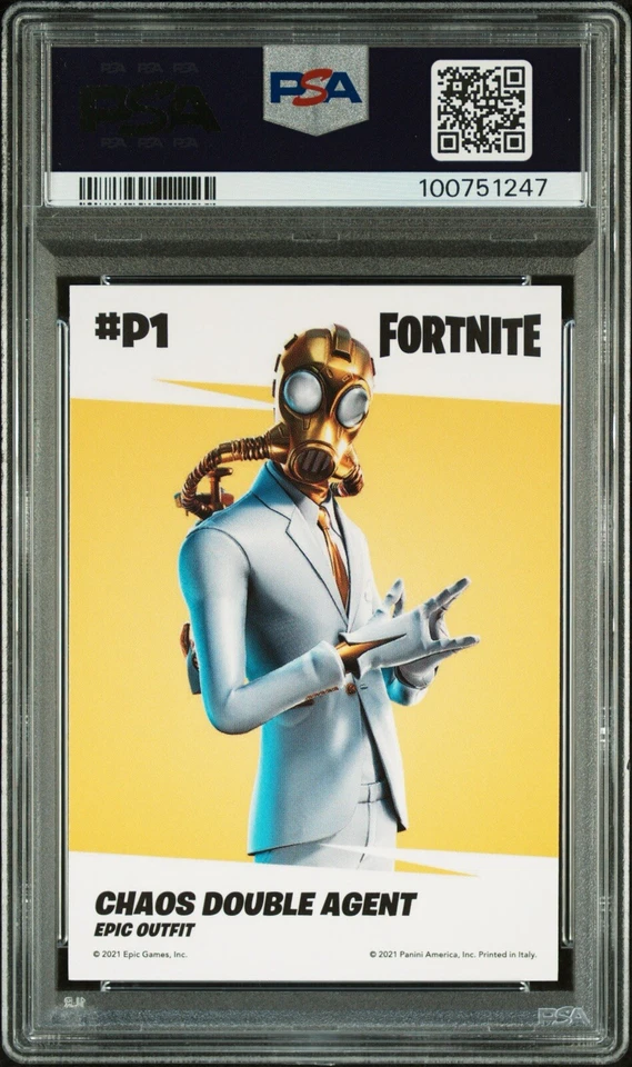Very Rare 2021 Panini Fortnite Series 3 Complete PSA Italian Promo Set SSP Italy - Image 3 of 4
