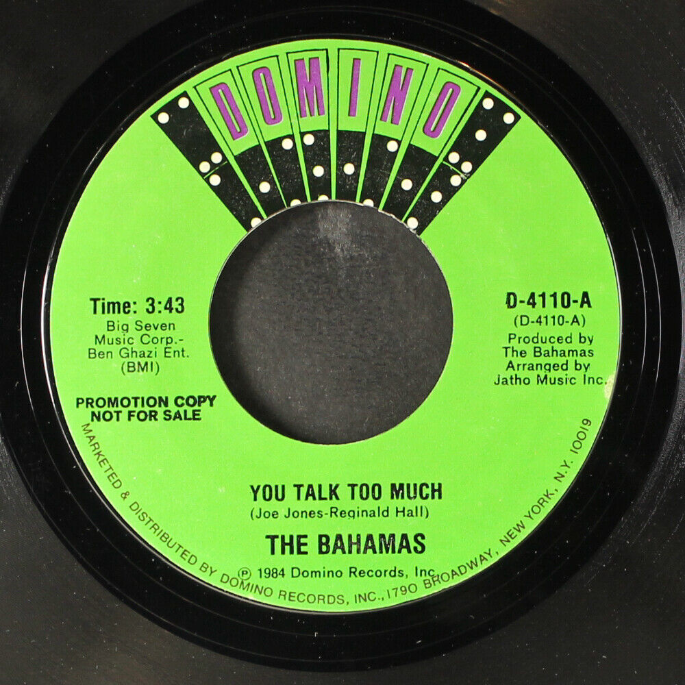 BAHAMAS: you talk too much / same DOMINO 7" Single 45 RPM