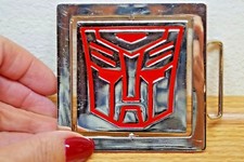 TRANSFORMERS AUTOBOT OPTIMUS BELT BUCKLE CHROME DOUBLE-SIDED