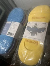 4-Pack Bombas Women's Lightweight No Show Socks Mixed Bright Colors  Size Medium