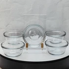 5-ANCHOR HOCKING CLEAR GLASS  RAMEKINS PREP BOWLS 8 Oz 236 ML