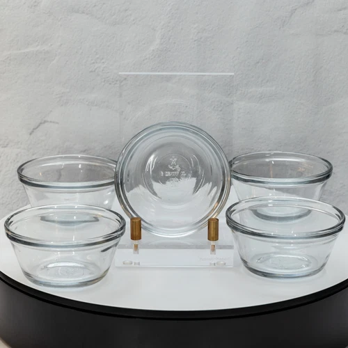 5-ANCHOR HOCKING CLEAR GLASS  RAMEKINS PREP BOWLS 8 Oz 236 ML