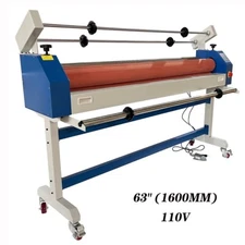 110V Semi Auto/Manual Cold Roll Laminator Electric Cold Laminating Machine 63''