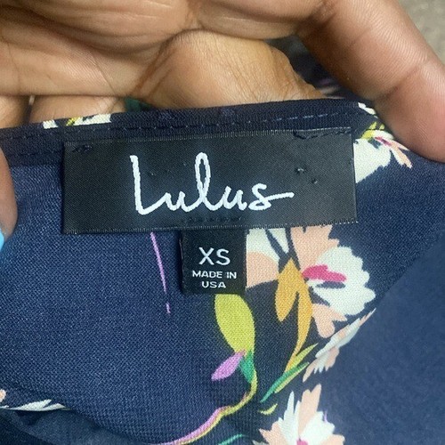 Lulus Herbaceous Babe Navy Blue Floral Shift Dress Size XS Style# KD4733 NEW - Picture 5 of 8
