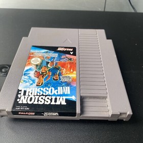 Nes Game Mission Impossible (Nintendo NES, 1990) Cartridge And Dust cover Konami