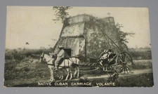 VTG ADVERTISING CUBANOLA CIGAR NATIVE CUBAN CARRIAGE VOLANTE PHOTO TRADE CARD 
