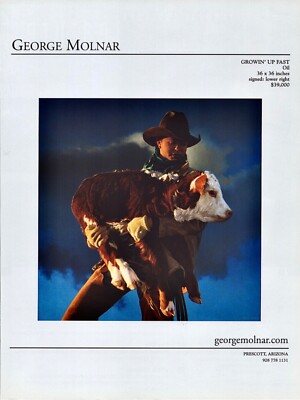 2004 GEORGE MOLNAR Art Gallery Exhibit Growin' Up Fast 1-Page Magazine PRINT AD