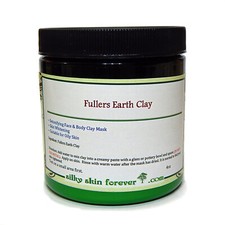 FULLERS EARTH CLAY WHITENING PORE CLEANSING FACIAL BODY MASK ACNE  BRUSH 4oz