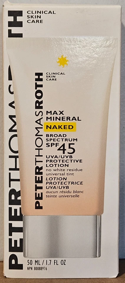 Loción Peter Thomas Roth Max Mineral Naked Broad FPS 45 UVA/UVB cantidad 6 caducidad 5/21 Foto 2 de 4