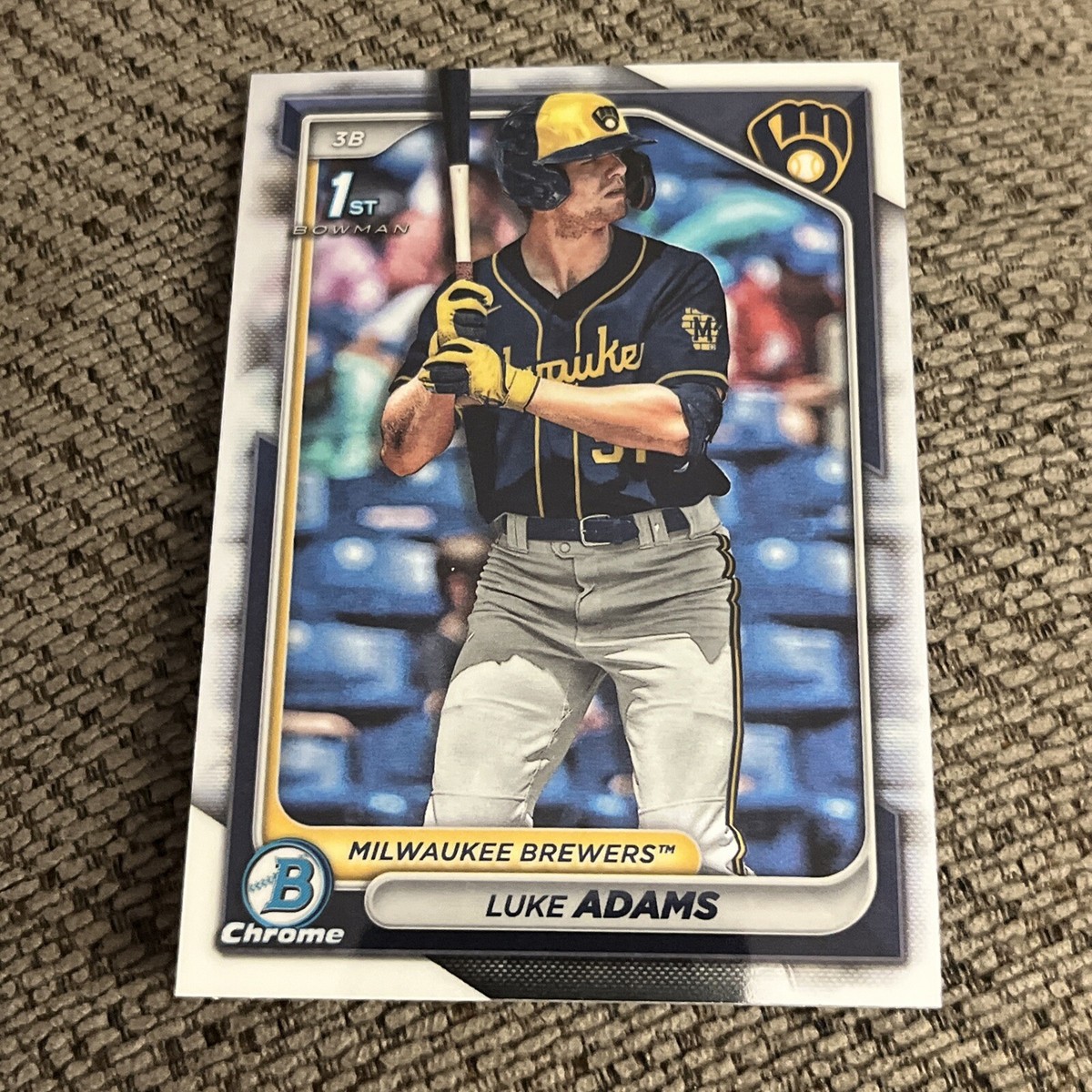 2024 1st Bowman Chrome Luke Adams #BCP-50 Milwaukee Brewers