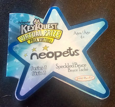 Series 3 Neopets Speckled Bruce Plushie Tag/Star Prize CODE USED LONG AGO 